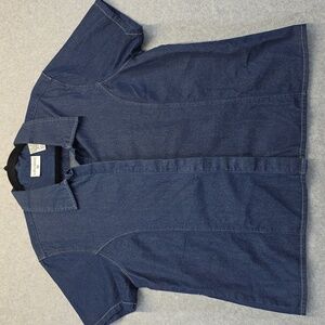 Kathy Ireland Indigo Short Sleeve Denim Shirt